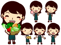 野菜ソムリエのイラスト