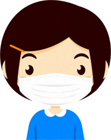 マスクをつけた子供イラスト/女の子2