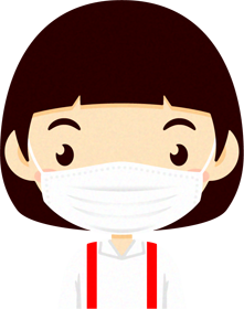 マスクをつけた子供イラスト/女の子6