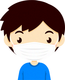 マスクをつけた子供イラスト/男の子
