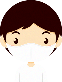 マスクをつけた子供イラスト/男の子2