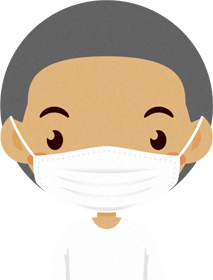 マスクをつけた子供イラスト/男の子6