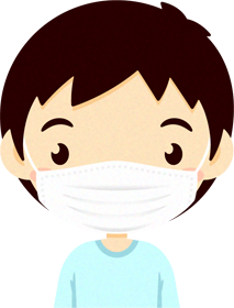 マスクをつけた子供イラスト/男の子7