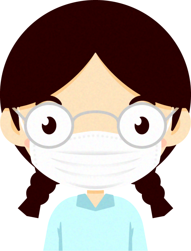 マスクをつけた子供イラスト/女の子3