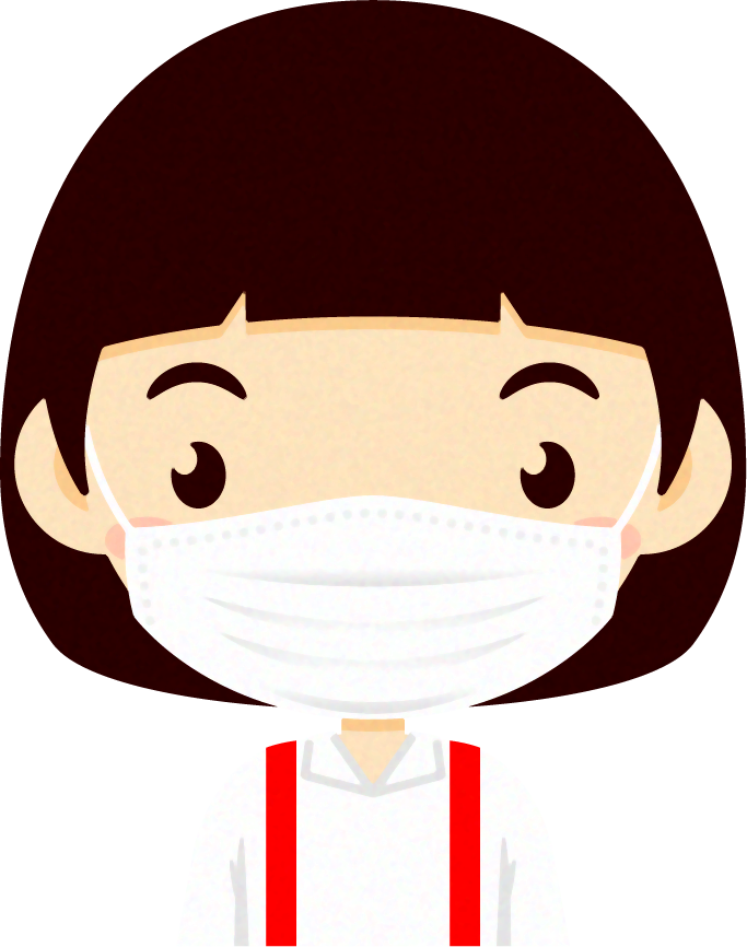 マスクをつけた子供イラスト/女の子4