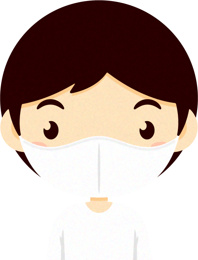 マスクをつけた子供イラスト/男の子2