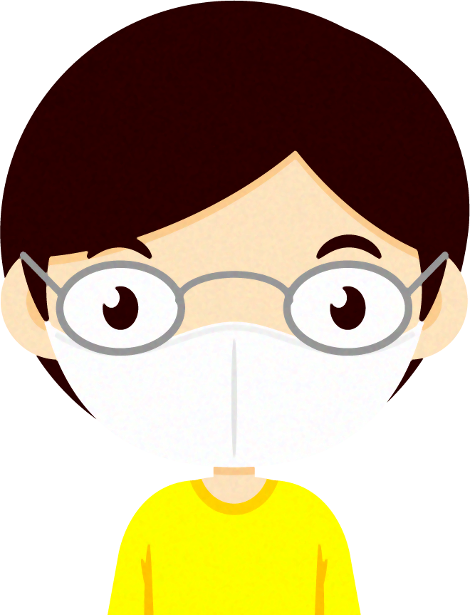 マスクをつけた子供イラスト/男の子3