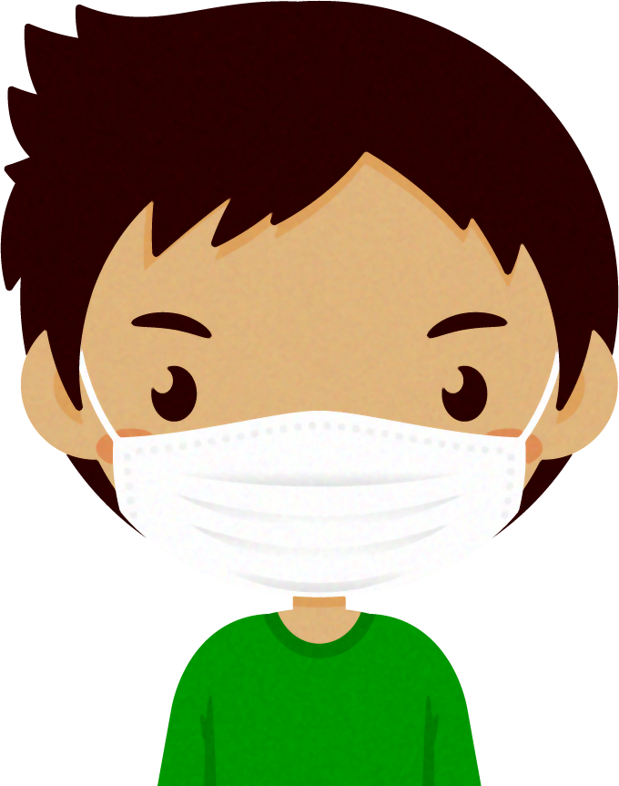 マスクをつけた子供イラスト/男の子4