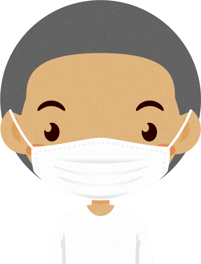 マスクをつけた子供イラスト/男の子6