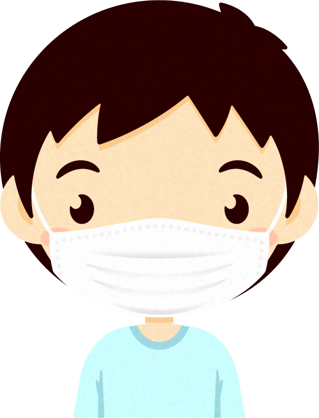 マスクをつけた子供イラスト/男の子7