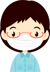 マスクをつけた人イラスト/女性7