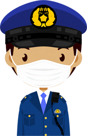 マスクをつけた人イラスト/男性6