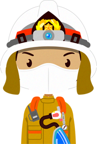 マスクをつけた人イラスト/男性7