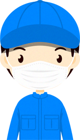 マスクをつけた人イラスト/男性8