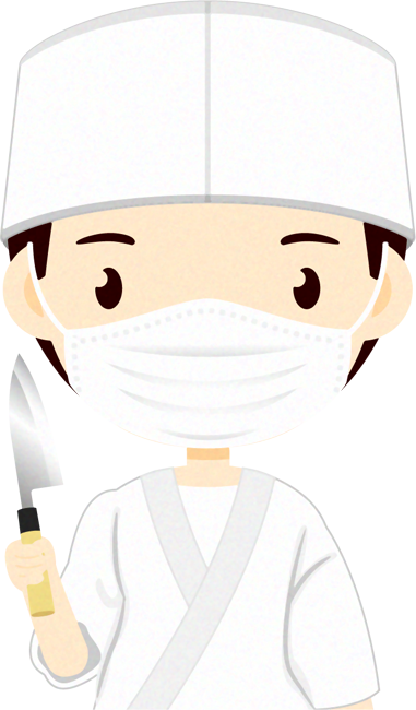 マスクをつけた人イラスト/男性4