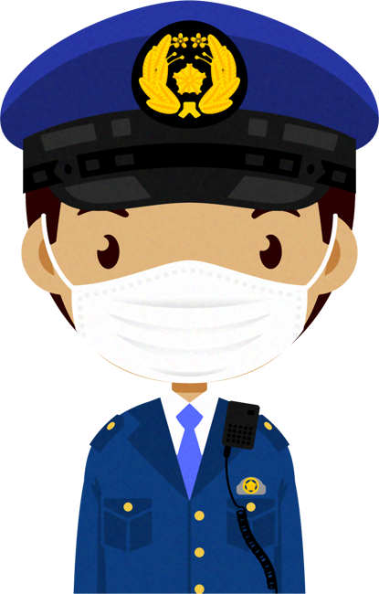 マスクをつけた人イラスト/男性6