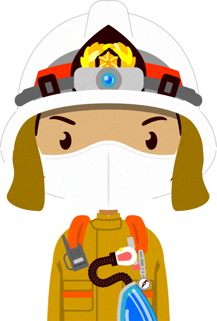 マスクをつけた人イラスト/男性7