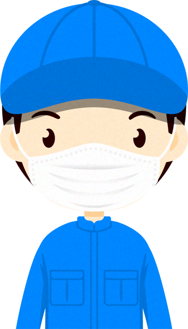 マスクをつけた人イラスト/男性8