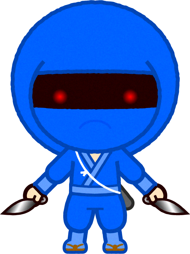 忍者イラスト/クナイを持つ