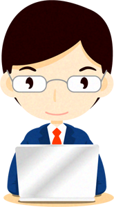 パソコンを操作する人イラスト
