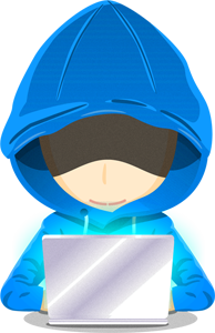 ノートパソコンをする人イラスト/パーカー