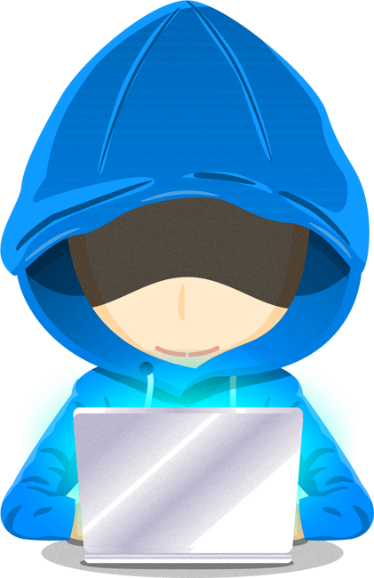 ノートパソコンをする人イラスト/パーカー