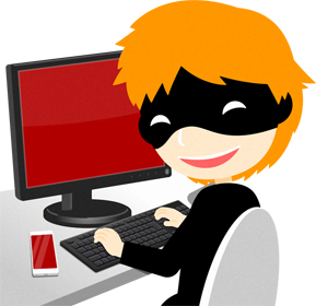 パソコンをする人イラスト/男性2