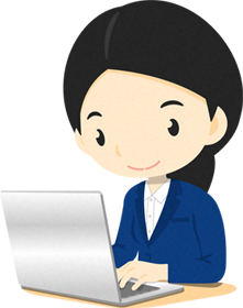 パソコンをする人イラスト/男性5