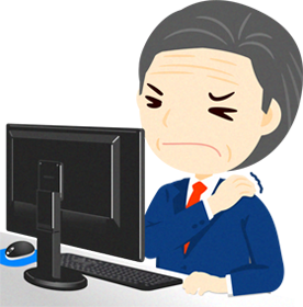 パソコンをする人イラスト/男性7