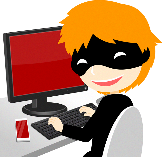 パソコンをする人イラスト/男性2