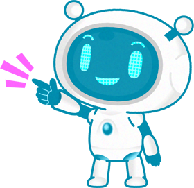 指さすロボットのイラスト
