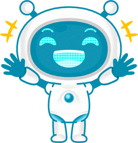 笑うロボットのイラスト