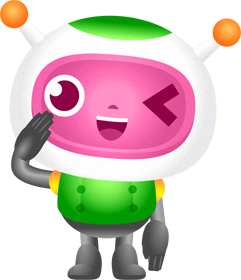 かわいいロボット03のイラスト