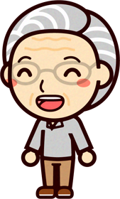 お爺ちゃんイラスト2/笑顔