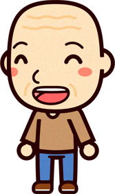 お爺ちゃんイラスト3/笑顔