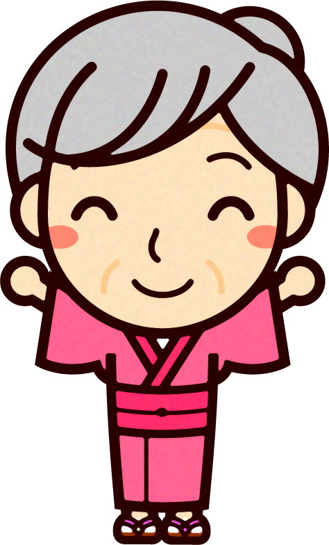 お婆ちゃんイラスト/着物