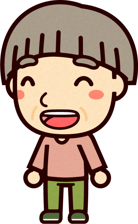 お爺ちゃんイラスト/笑顔