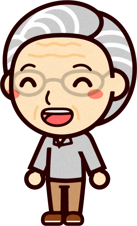 お爺ちゃんイラスト2/笑顔