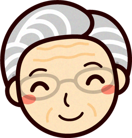 お爺ちゃんの顔イラスト/笑顔2