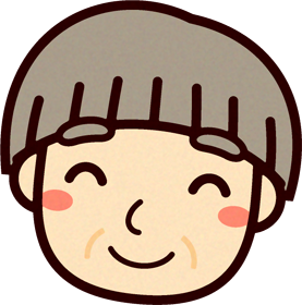 お爺ちゃんの顔イラスト/笑顔3