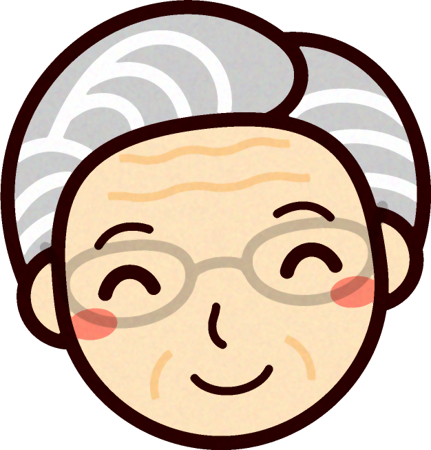 お爺ちゃんの顔イラスト/笑顔2