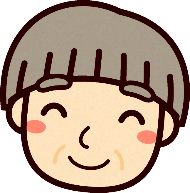 お爺ちゃんの顔イラスト/笑顔3