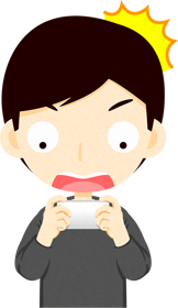 スマホを見る人イラスト/男性2