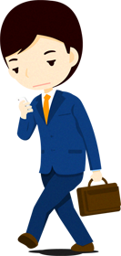ながらスマホする人イラスト/歩く