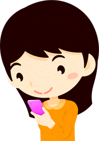 スマホを見る人イラスト