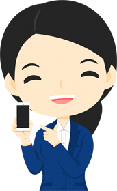 スマホを持つ人イラスト/女性