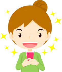 スマホを見る人イラスト/女性