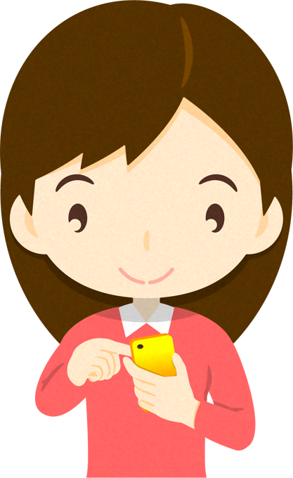スマホを操作する人イラスト/女性