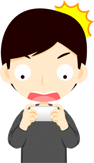 スマホを見る人イラスト/男性2