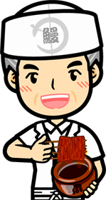 鰻職人のイラスト/蒲焼とタレ